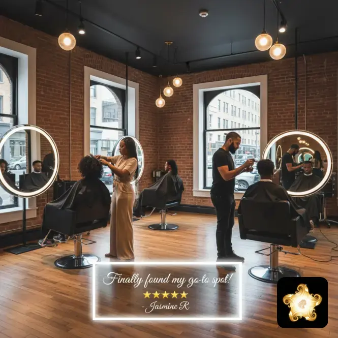 Stylist working on a client